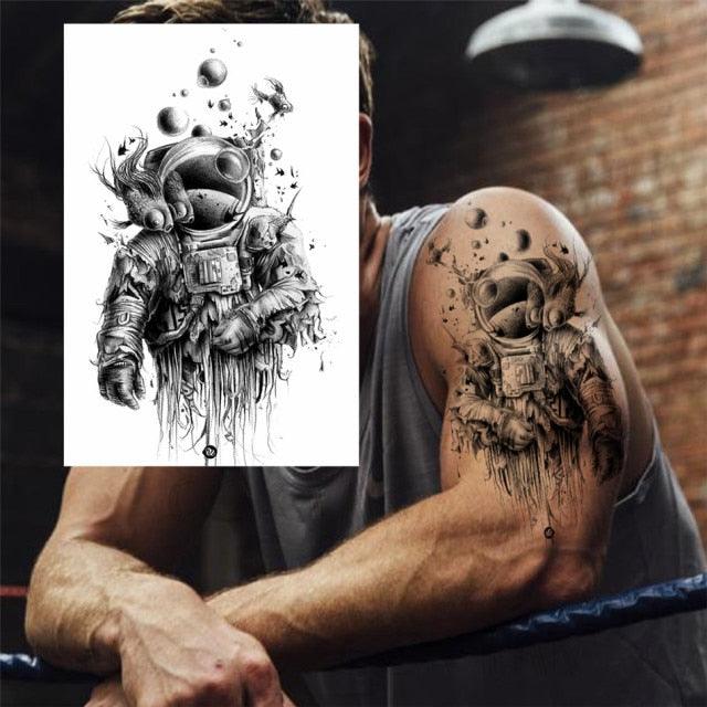 Realistic Temporary Tattoos - Space & Animal Designs