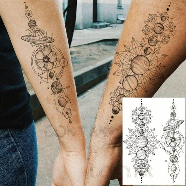 Realistic Temporary Tattoos - Space & Animal Designs