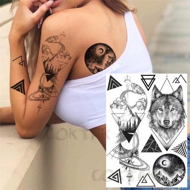 Realistic Temporary Tattoos - Space & Animal Designs