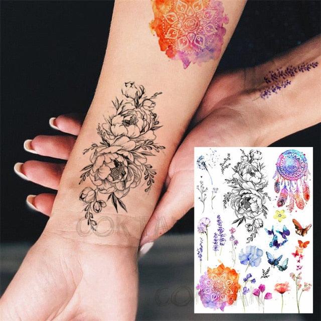 Realistic Temporary Tattoos - Space & Animal Designs