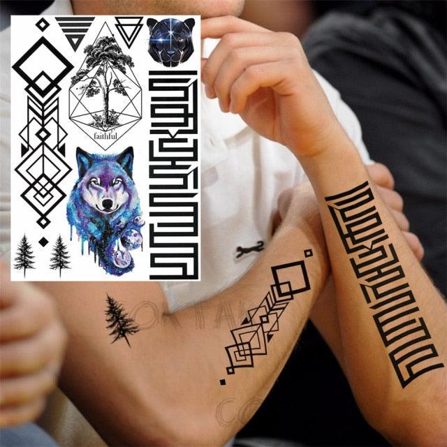 Realistic Temporary Tattoos - Space & Animal Designs