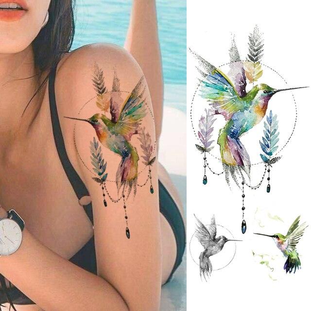 Tatouages Temporaires Fleurs Noires Réalistes pour Femmes