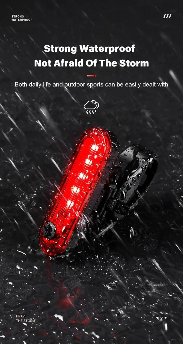 USB Rechargeable Rear Bike Tail Light - Ultra Bright Safety Light