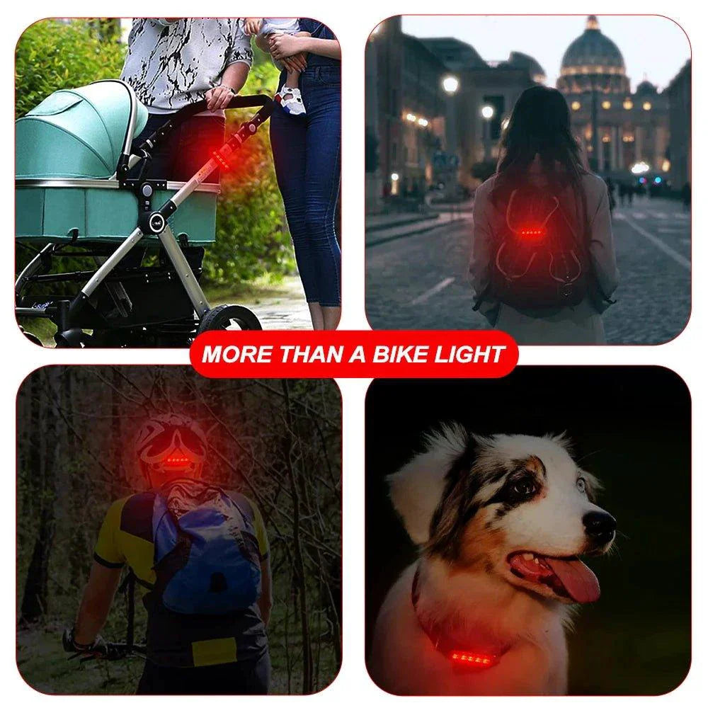 USB Rechargeable Rear Bike Tail Light - Ultra Bright Safety Light