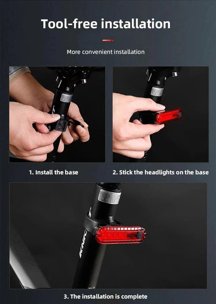 USB Rechargeable Rear Bike Tail Light - Ultra Bright Safety Light