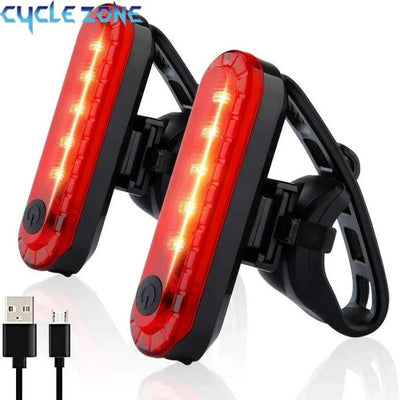 USB Rechargeable Rear Bike Tail Light - Ultra Bright Safety Light