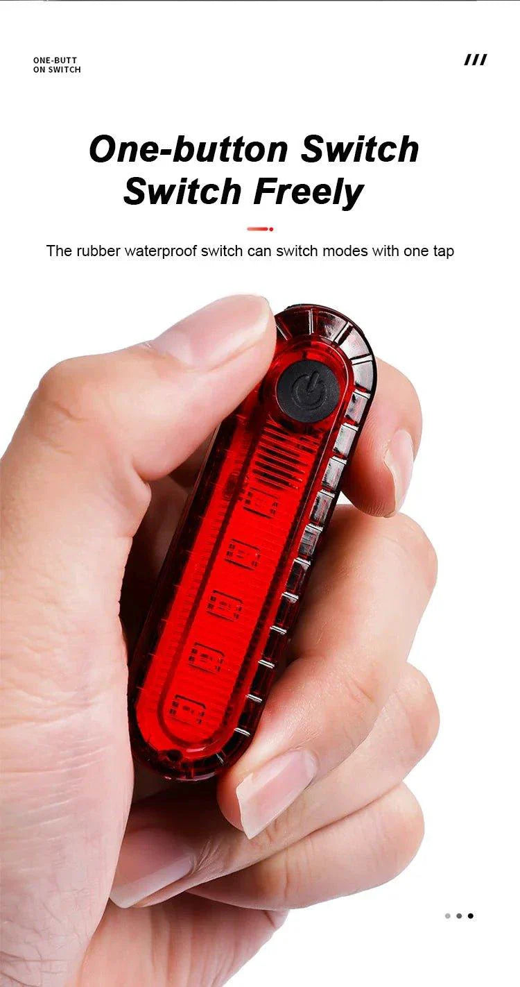 USB Rechargeable Rear Bike Tail Light - Ultra Bright Safety Light