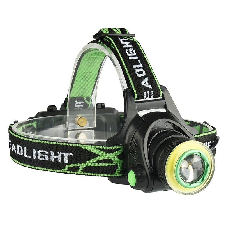 Lampe frontale LED rechargeable 10000LM avec zoom ajustable