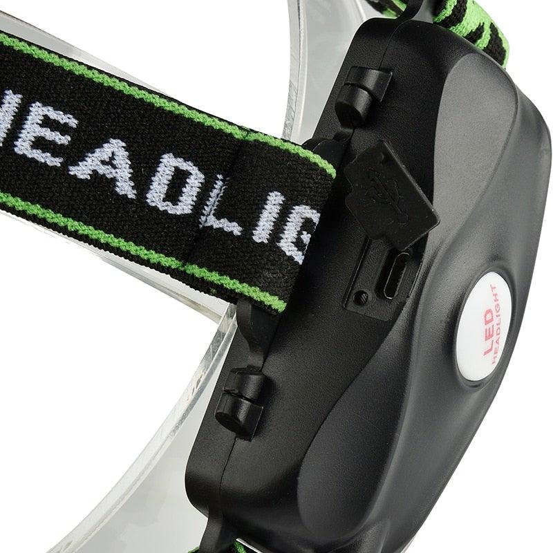 Lampe frontale LED rechargeable 10000LM avec zoom ajustable
