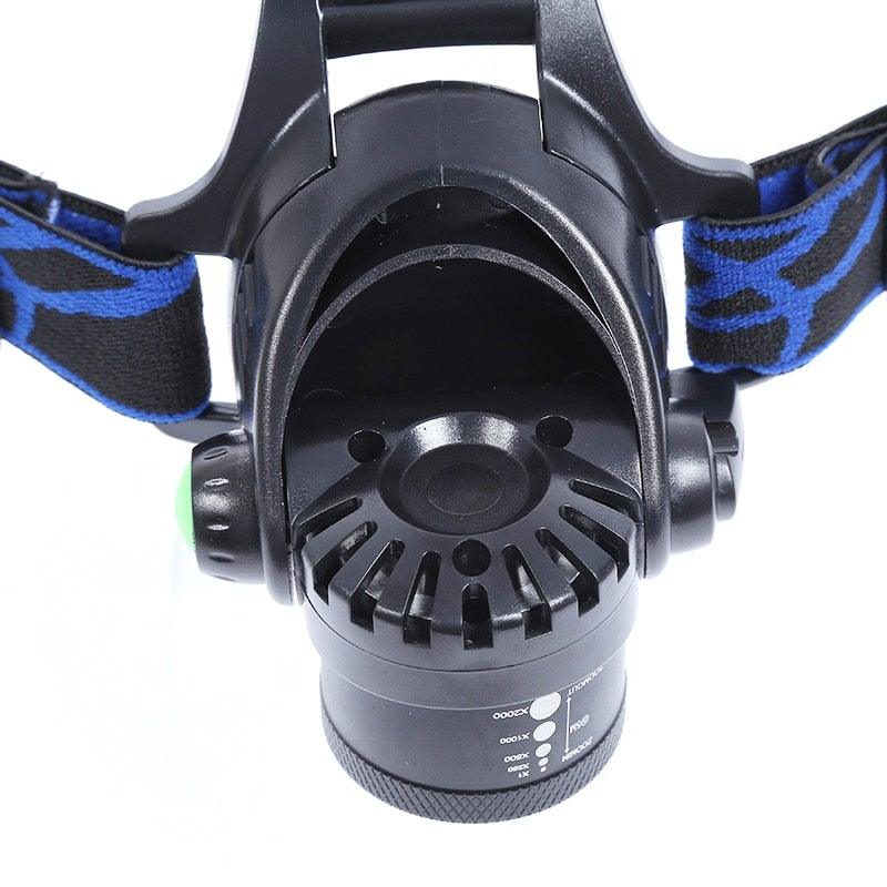 Lampe frontale LED rechargeable 10000LM avec zoom ajustable