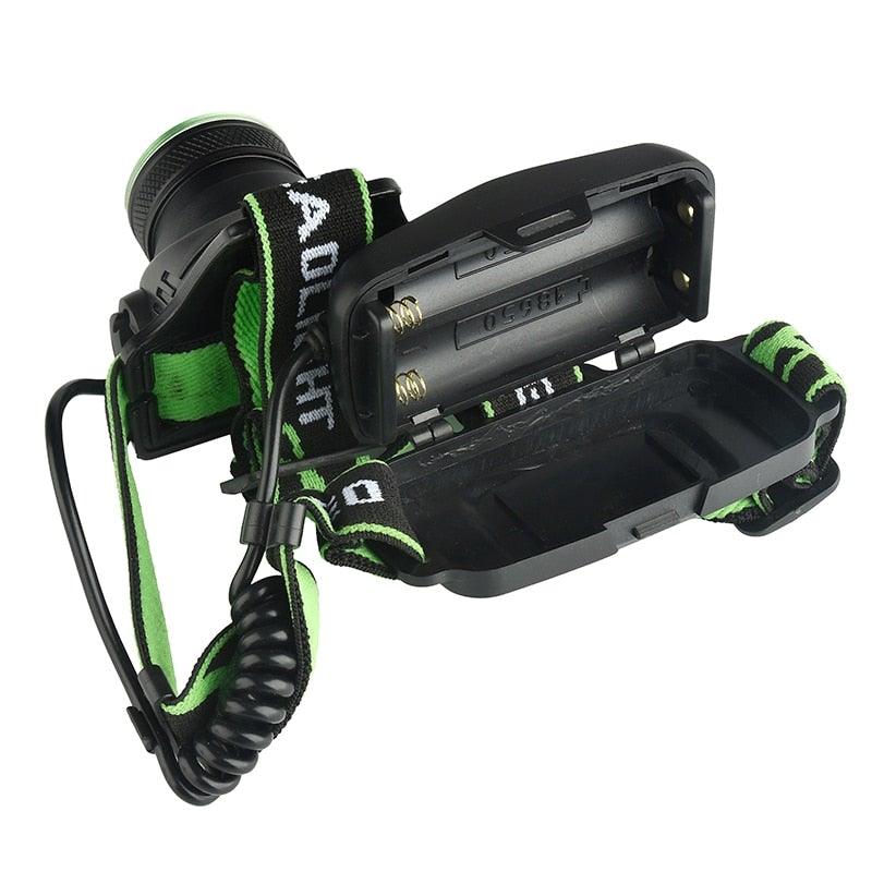 Lampe frontale LED rechargeable 10000LM avec zoom ajustable