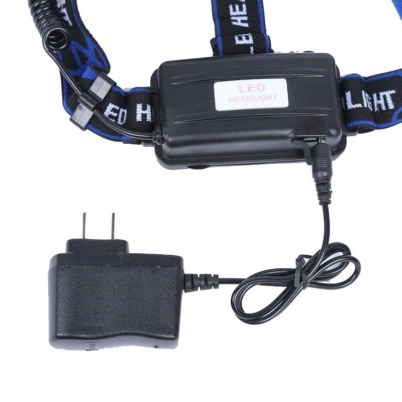Lampe frontale LED rechargeable 10000LM avec zoom ajustable
