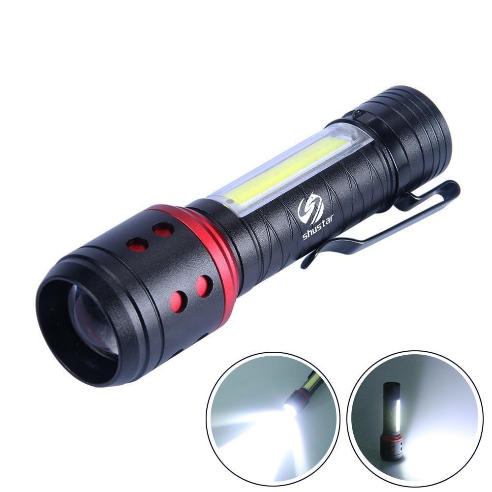 Lampe de poche LED rechargeable avec zoom réglable