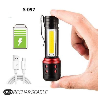 Lampe de poche LED rechargeable avec zoom réglable