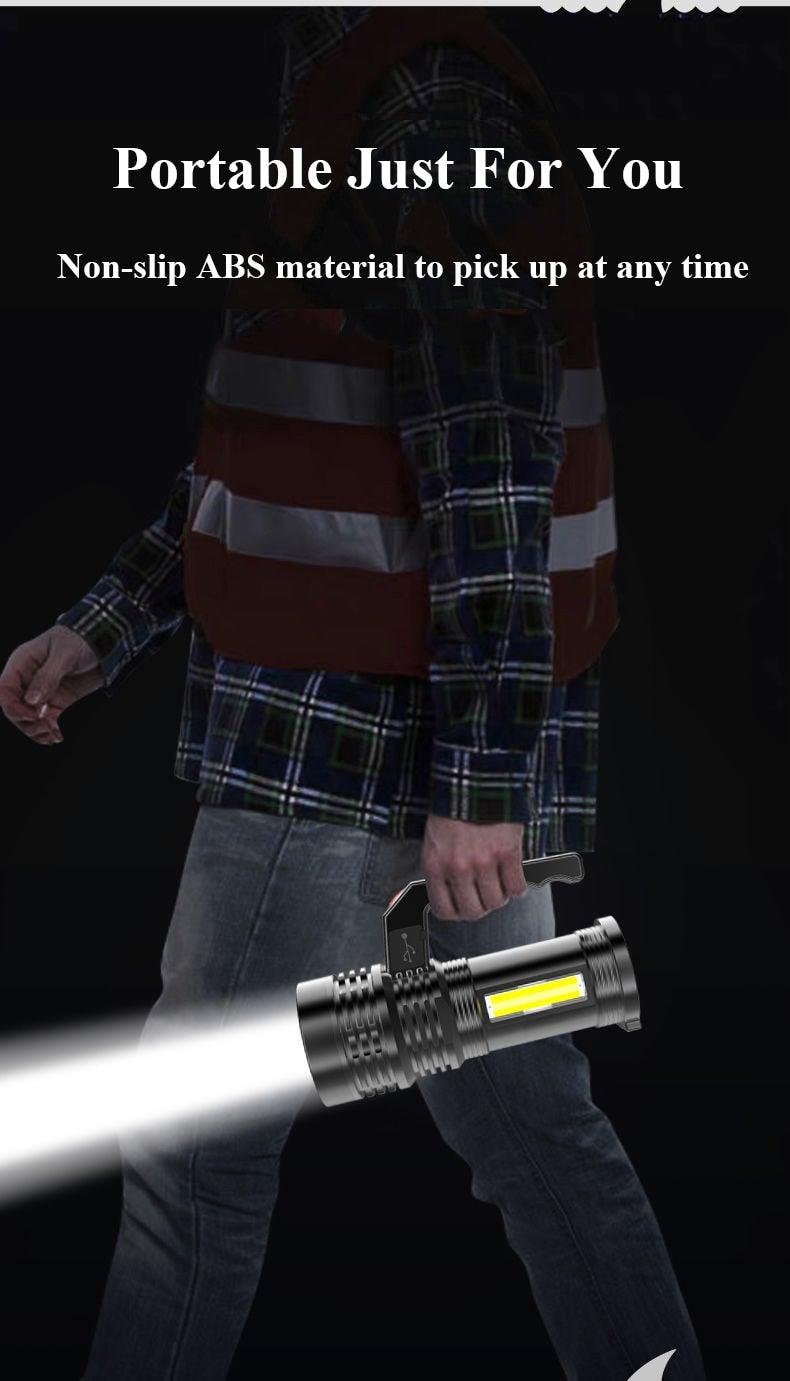 Rechargeable Waterproof Handheld Flashlight with 3 Modes