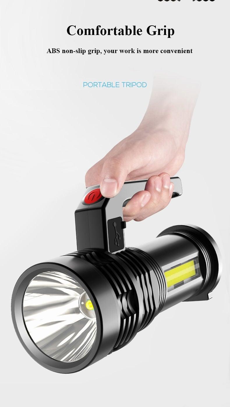 Rechargeable Waterproof Handheld Flashlight with 3 Modes