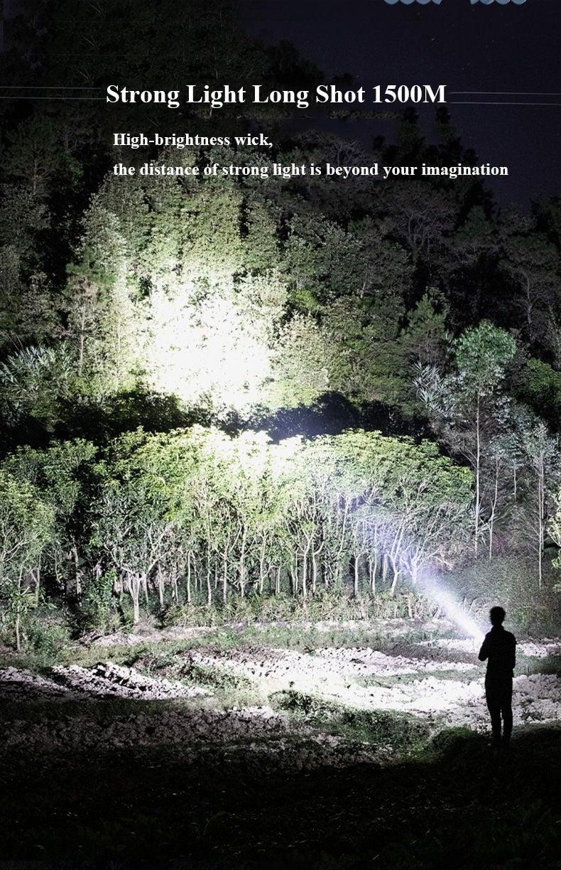 Rechargeable Waterproof Handheld Flashlight with 3 Modes
