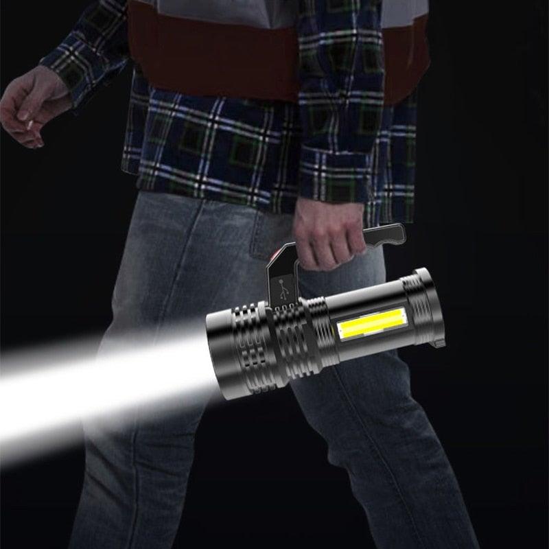 Rechargeable Waterproof Handheld Flashlight with 3 Modes