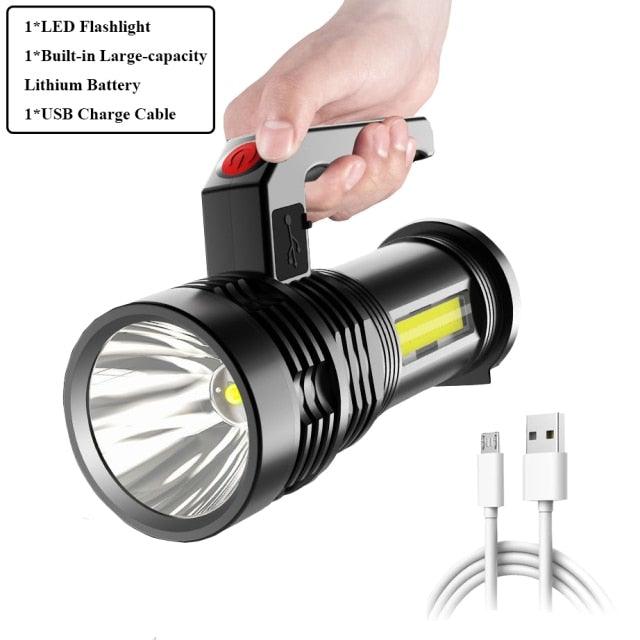 Rechargeable Waterproof Handheld Flashlight with 3 Modes