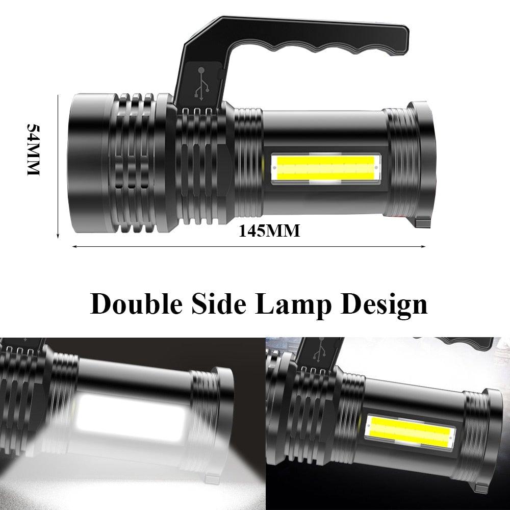Rechargeable Waterproof Handheld Flashlight with 3 Modes