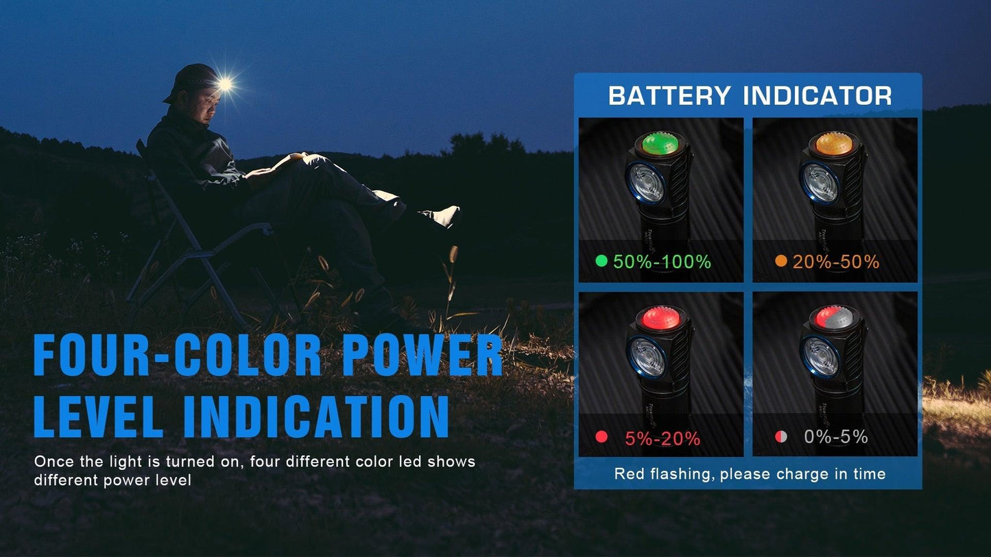 Linterna LED recargable de alto lumen - Magnética y resistente al agua