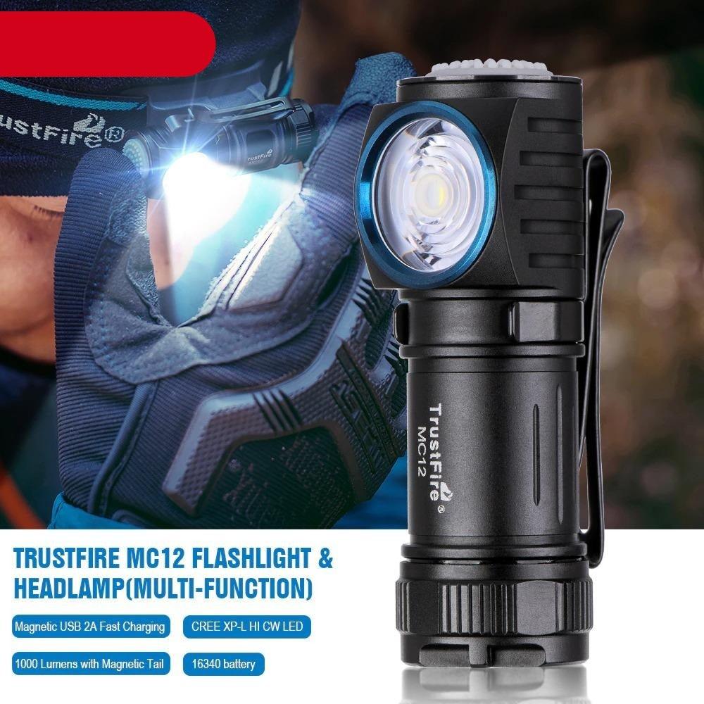 Linterna LED recargable de alto lumen - Magnética y resistente al agua