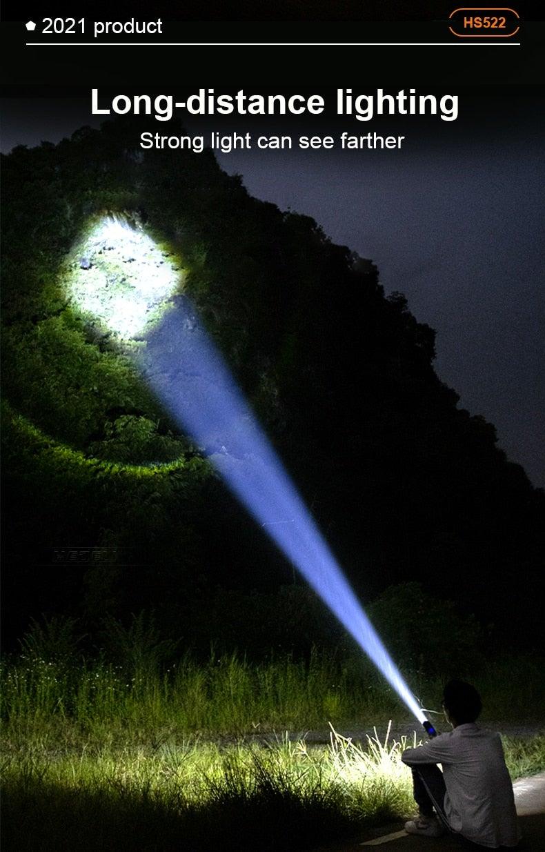 Linterna táctica recargable de alto lumen - Impermeable y con zoom