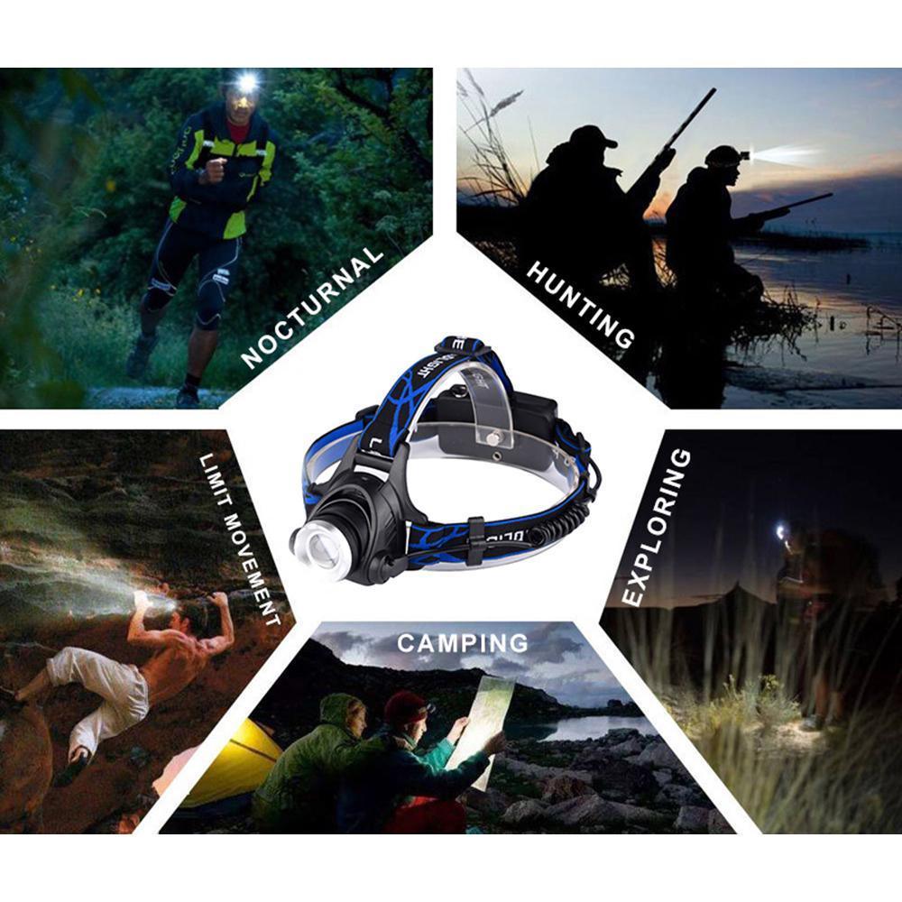 Linterna Frontal LED Recargable Ultra Brillante para Aventuras al Aire Libre