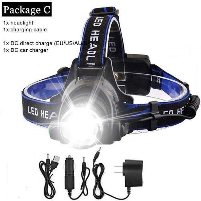 Linterna Frontal LED Recargable Ultra Brillante para Aventuras al Aire Libre