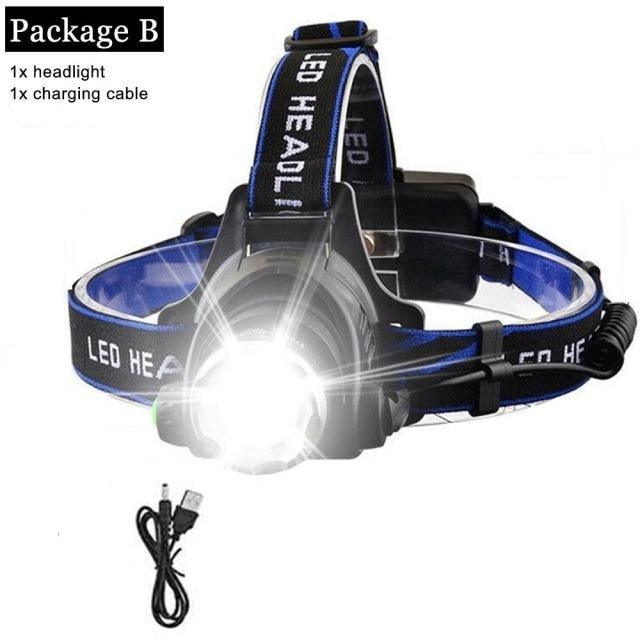 Linterna Frontal LED Recargable Ultra Brillante para Aventuras al Aire Libre