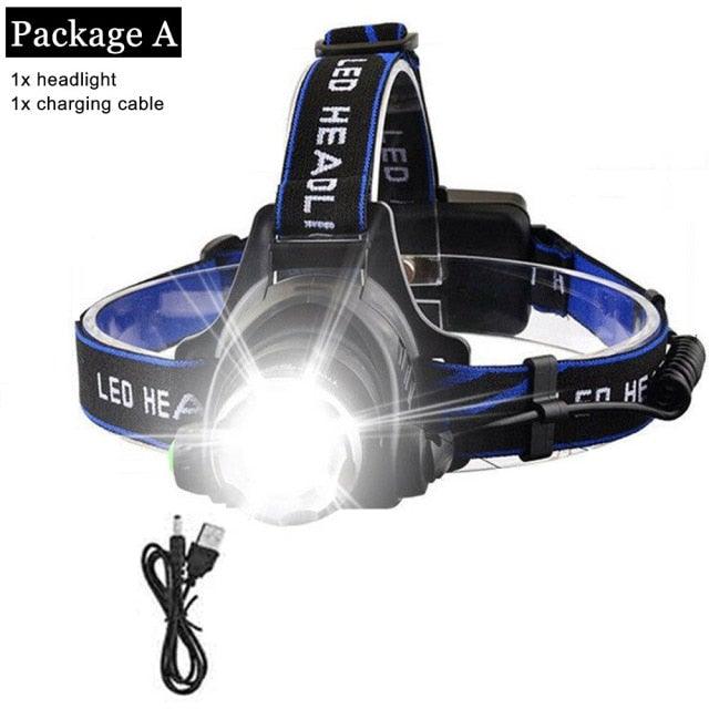 Linterna Frontal LED Recargable Ultra Brillante para Aventuras al Aire Libre