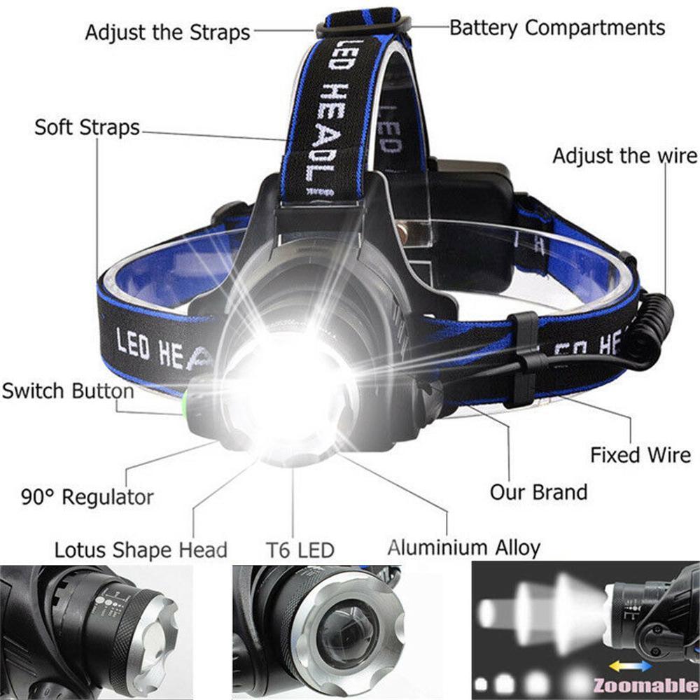 Linterna Frontal LED Recargable Ultra Brillante para Aventuras al Aire Libre