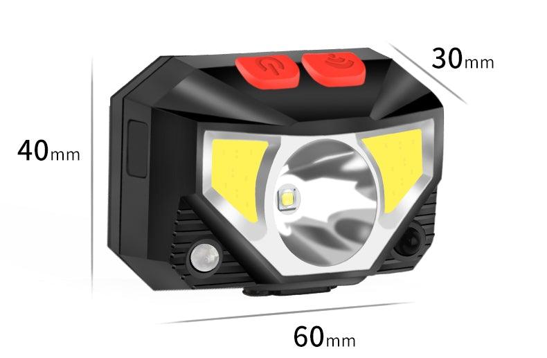 Lampe frontale LED rechargeable - Étanche et capteur de mouvement
