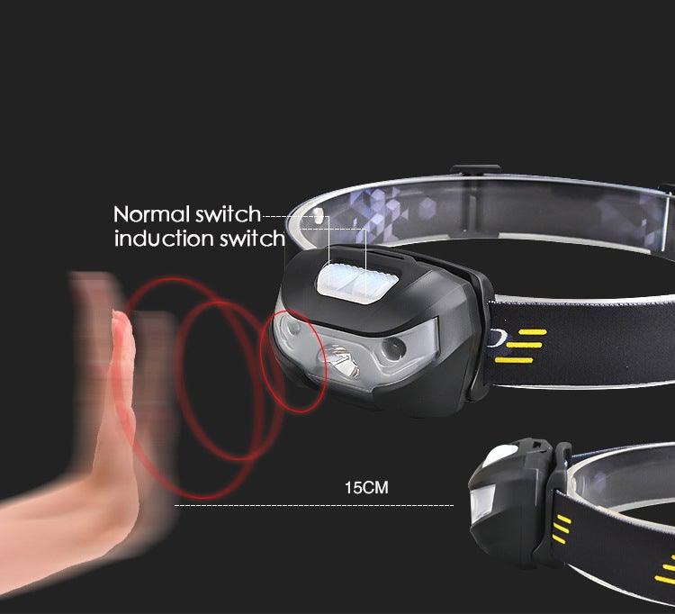Lampe frontale LED rechargeable - Étanche et capteur de mouvement