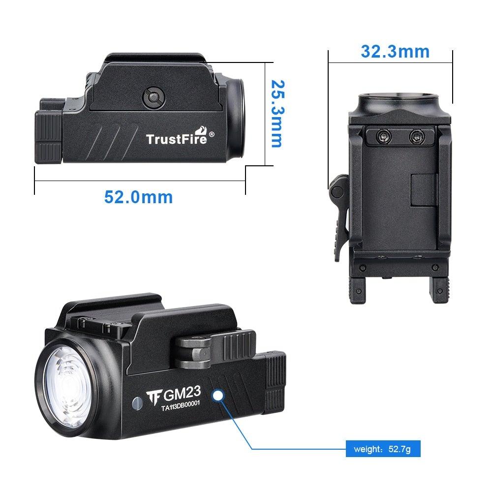 Rechargeable Waterproof Spotlight Flashlight - High Lumen Tactical Light