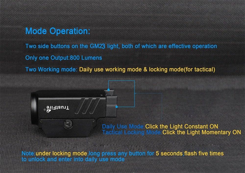 Rechargeable Waterproof Spotlight Flashlight - High Lumen Tactical Light