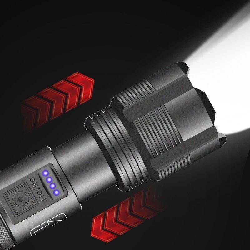 Lampe de Poche Tactique Rechargeable Premium - Haute Luminosité et Étanche