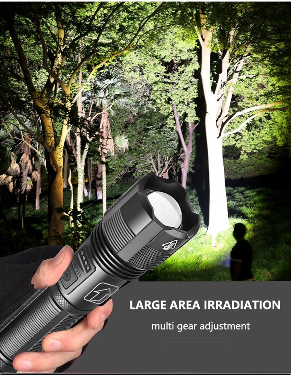 Lampe de Poche Tactique Rechargeable Premium - Haute Luminosité et Étanche