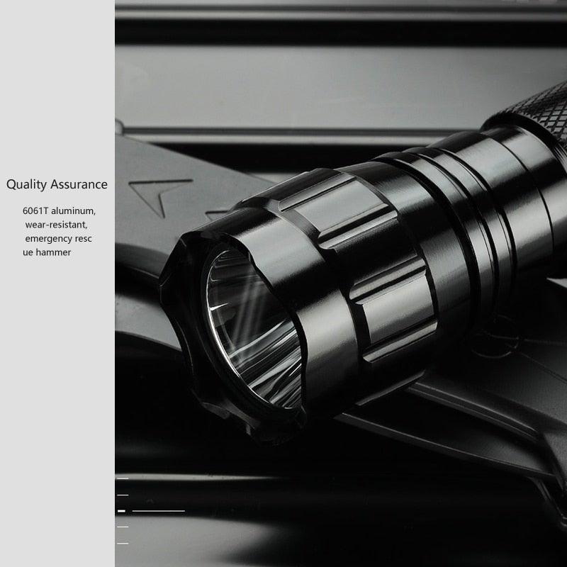 High Lumen Tactical Flashlight with USB Rechargeable Feature