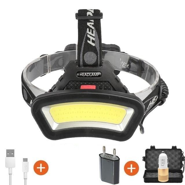 Linterna Frontal Recargable USB Premium - Luz Impermeable de Largo Alcance de 500m