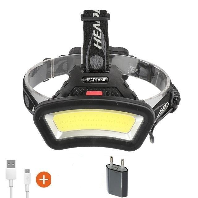 Linterna Frontal Recargable USB Premium - Luz Impermeable de Largo Alcance de 500m