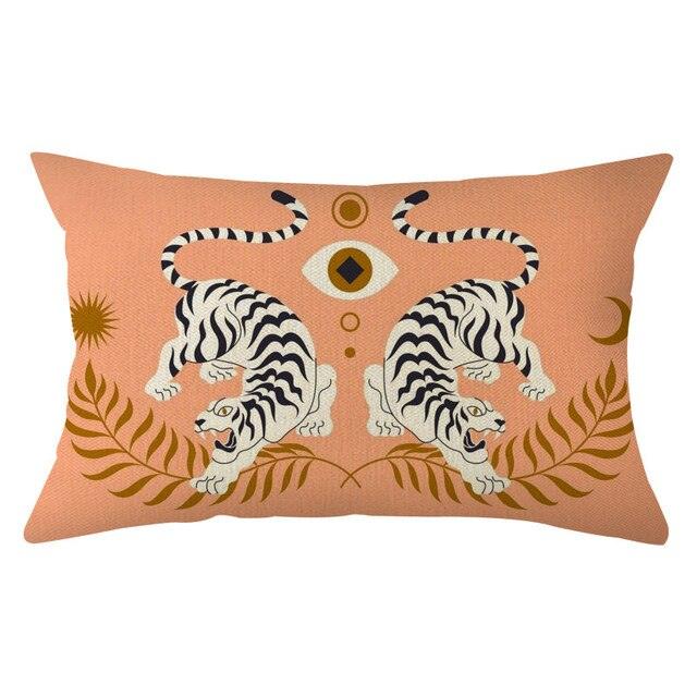 Housse de coussin décorative élégante en lin fin