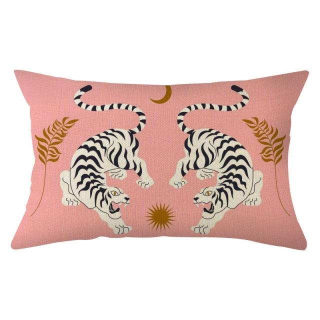 Housse de coussin décorative élégante en lin fin