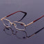 Stylish Rectangle Stainless Steel Blue Light Blocking Readers