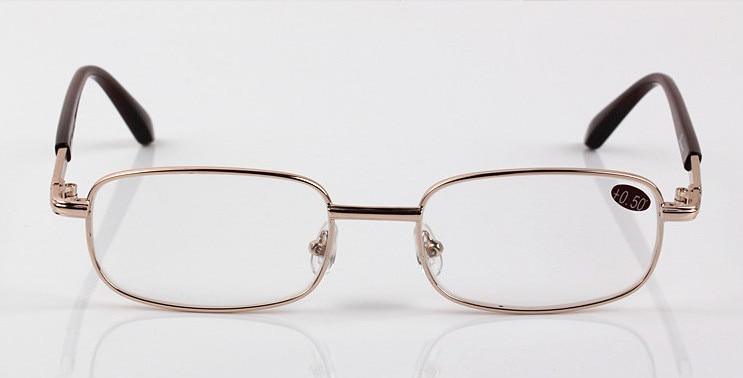 Stylish Rectangle Stainless Steel Blue Light Blocking Readers