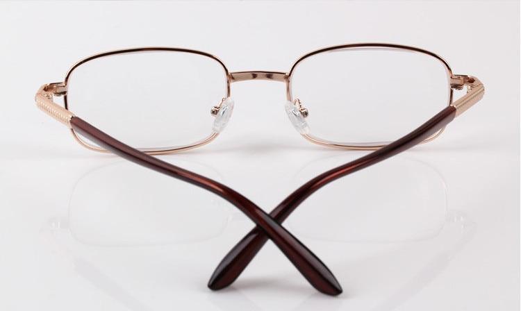 Stylish Rectangle Stainless Steel Blue Light Blocking Readers