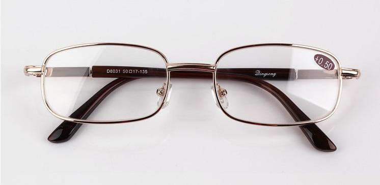 Stylish Rectangle Stainless Steel Blue Light Blocking Readers