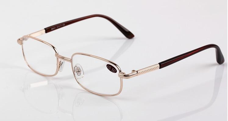 Stylish Rectangle Stainless Steel Blue Light Blocking Readers