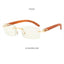 Gafas de sol rectangulares sin montura premium para hombres y mujeres
