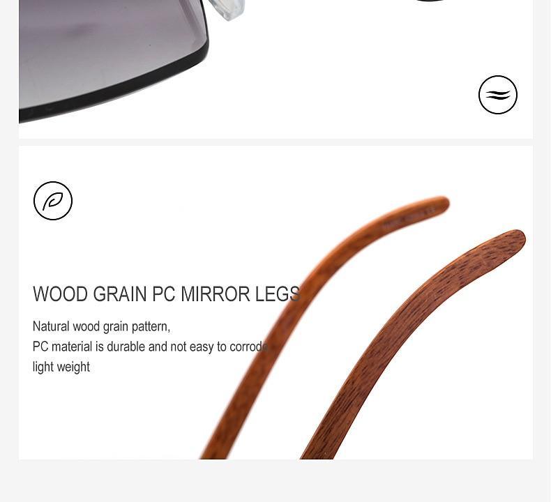 Gafas de sol rectangulares sin montura premium para hombres y mujeres